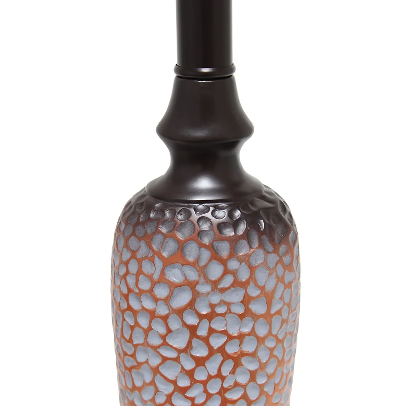 Lalia Home Hammered Bronze Table and Floor Lamp Set