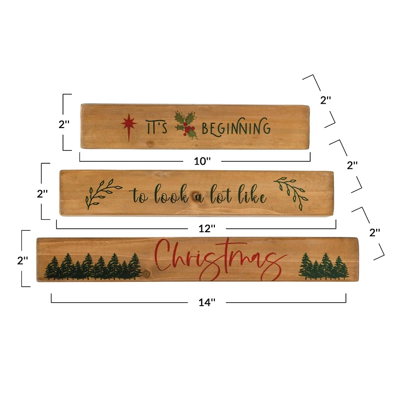 Hello Honey® It's Beginning To Look A Lot Like Christmas Stacking Wood Block Set