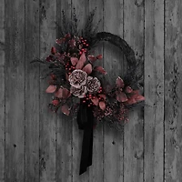 24" Red Widow Eucalyptus Wreath