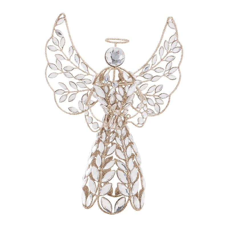 Jeweled Metal Angel Tree Topper