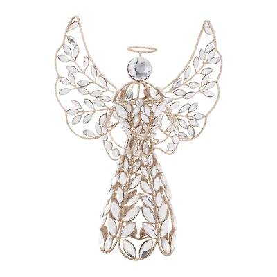 Jeweled Metal Angel Tree Topper