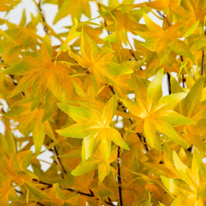 5ft. Pre-Lit Yellow Autumn Maple Artificial Fall Tree with 250 Warm White LED Lights