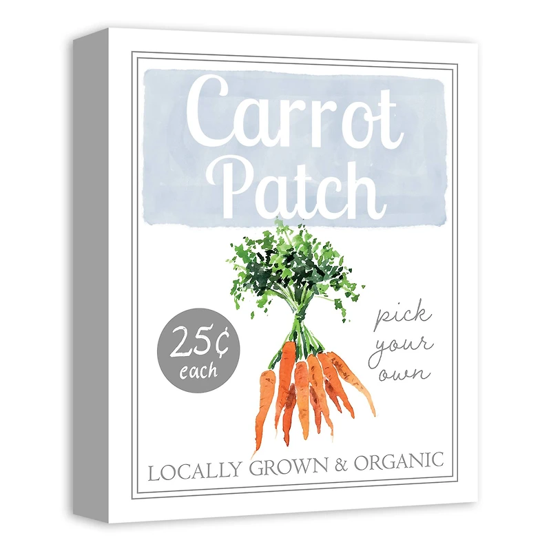 Carrot Patch Sign 1 11" x 14" Canvas Wall Art