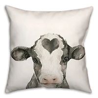 Cow with Heart Indoor/Outdoor Pillow