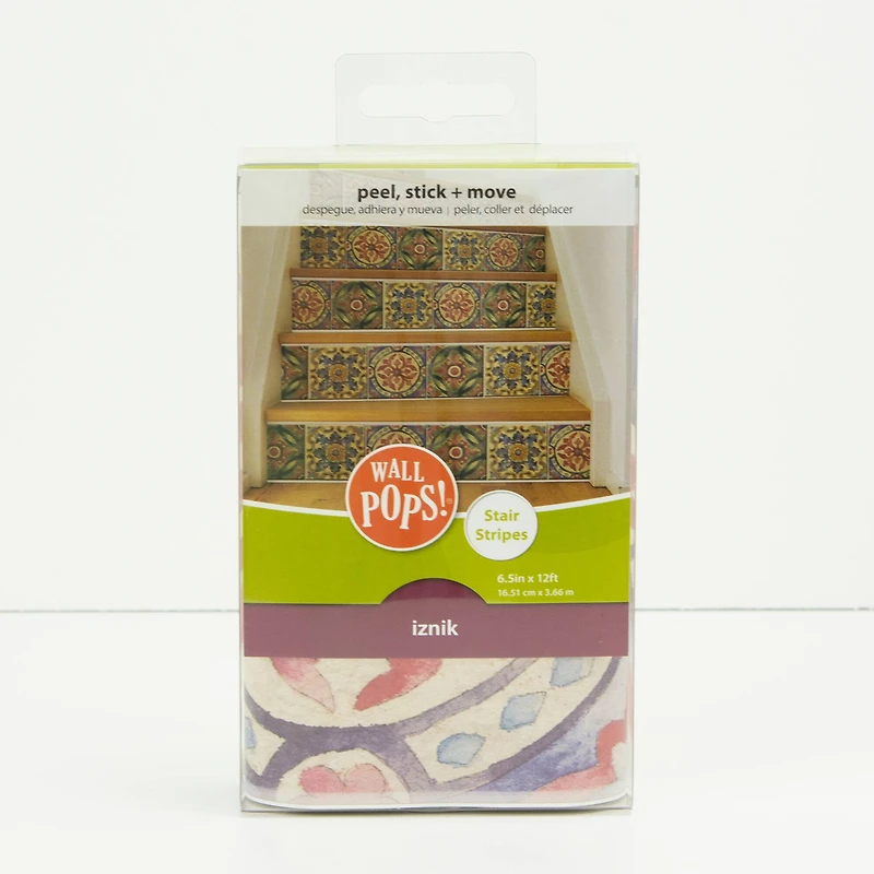 WallPops Iznik Tile Stair Stripe Decal