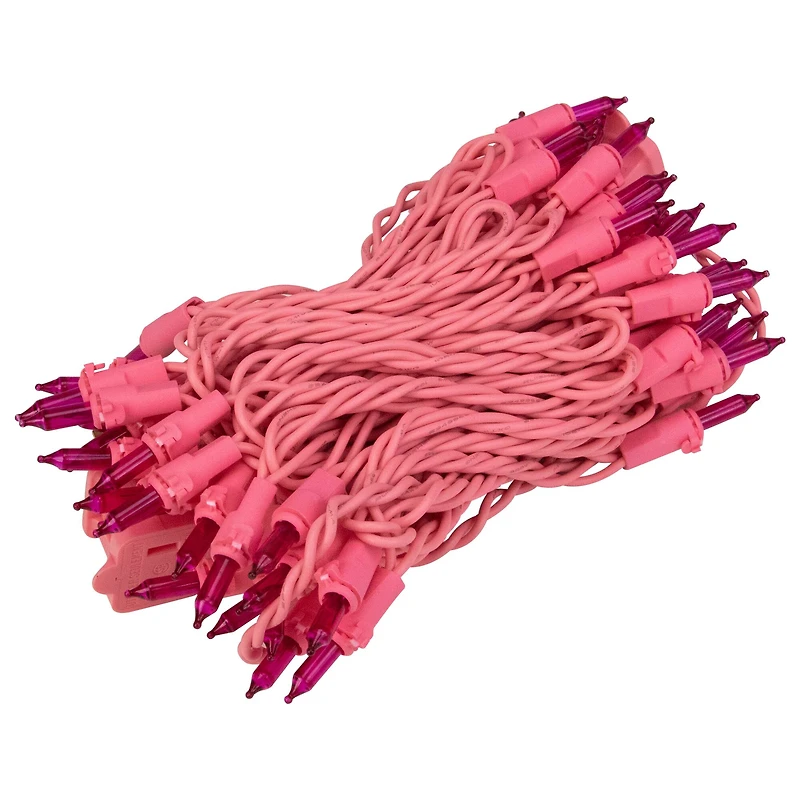 50ct. Pink Mini Incandescent String Lights