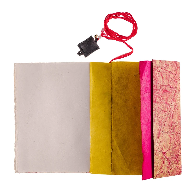 Lama Li Mixed Media Crackle Journal, 6" x 8"