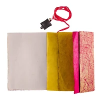 Lama Li Mixed Media Crackle Journal, 6" x 8"