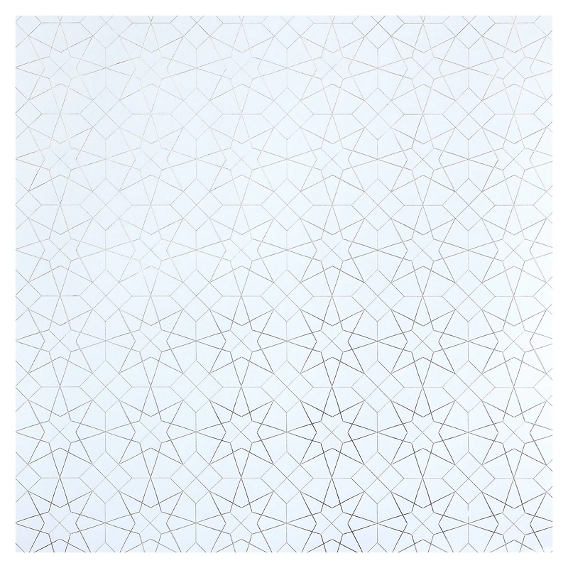 Silver Geometric Cardstock Paper by Recollections™, 12" x 12"