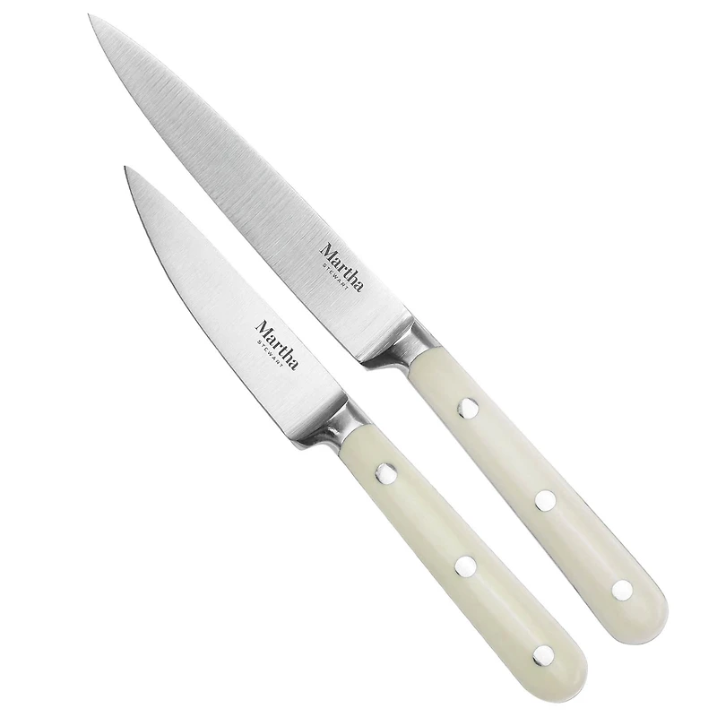Martha Stewart Cream Stainless Steel 2 Piece Cutlery Set
