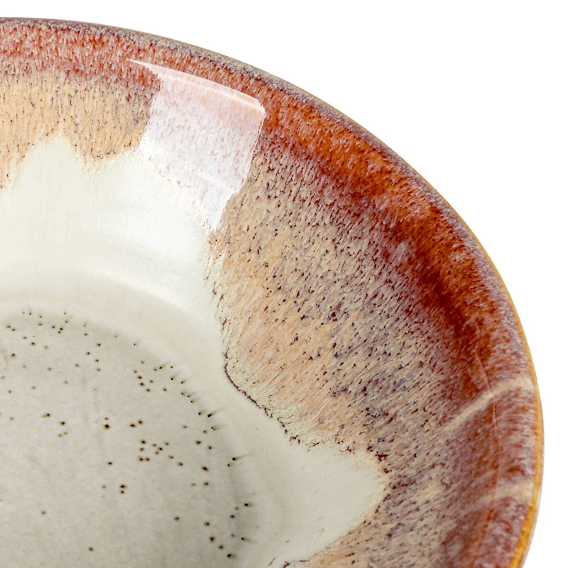 Hello Honey® 7.5" Natural & Cream Stoneware Pillar Holder