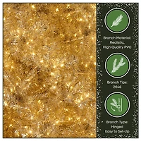 9ft. Pre-Lit Platinum Metallic Artificial Christmas Tree, White LED Lights