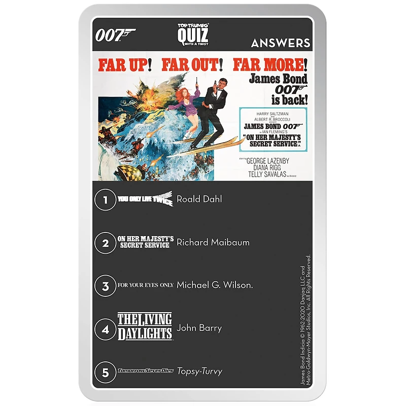 Top Trumps® James Bond Quiz