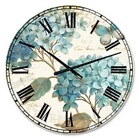 Designart 'Butterfly Blue Garden I Traditional Wall Clock