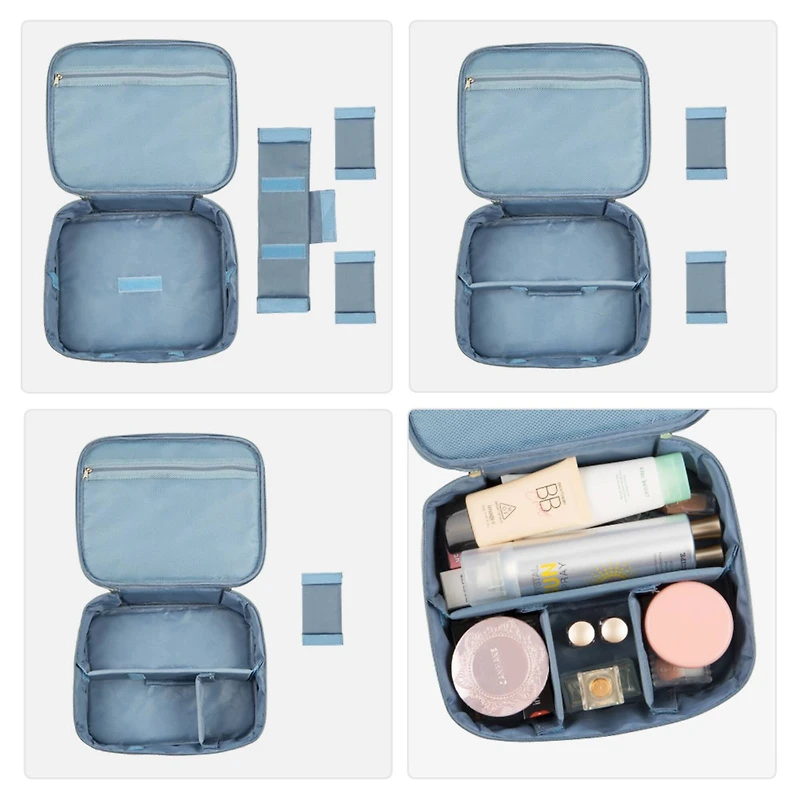 NEX™ Blue Cosmetic Organizer with Adjustable Divider