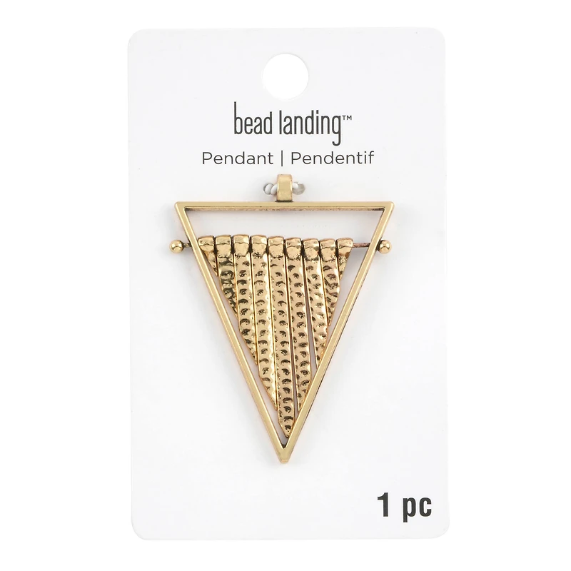 Gold Triangle Fringe Pendant by Bead Landing™