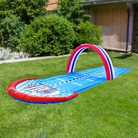 Pool Central® 16ft. Inflatable Ground Race Track Water Slide