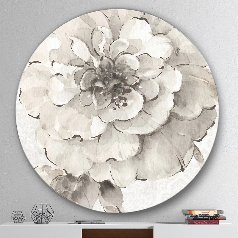 Designart - Indigold Grey Peonies I