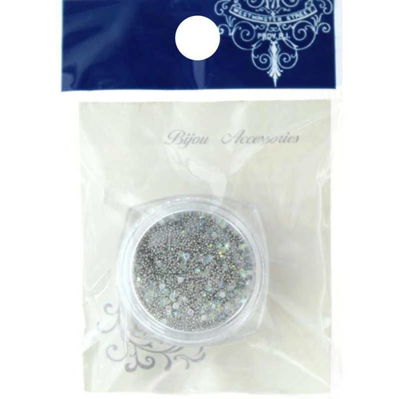 Resinate Chaton Silver Glass Beads, 3g