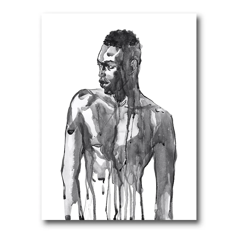 Designart - Handsome African Man Portrait On White I