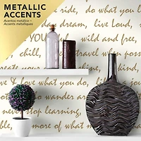 RoomMates Gold Dream Big Script Peel & Stick Wallpaper