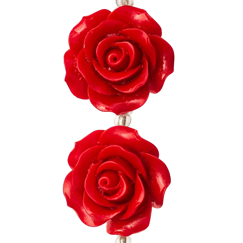 12 Packs: 4 ct. (48 total) Red Flower Quartzite Beads, 24mm by Bead Landing™