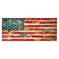 Stupell Industries Patriotic Collaged Flag Wall Plaque Art