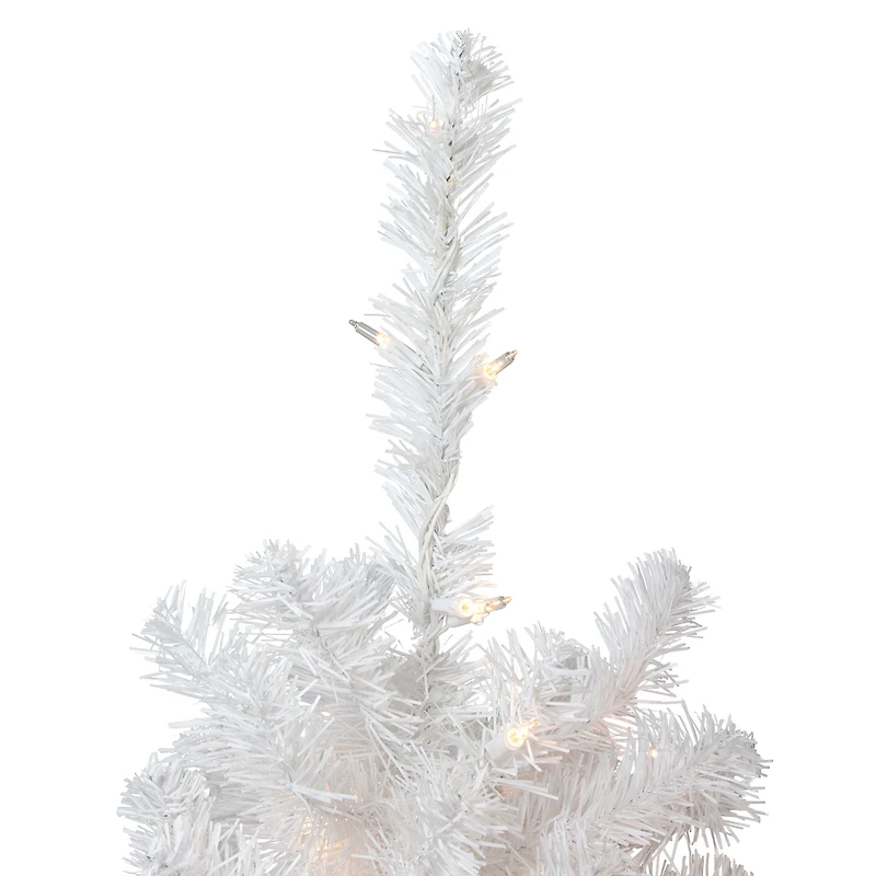 3ft. Pre-Lit Snow White Artificial Christmas Tree, Clear Lights