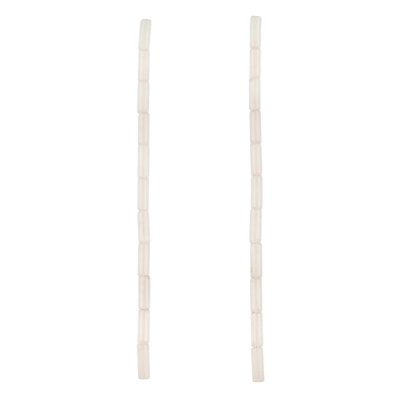 Rose Quartz Tube Beads by Bead Landing