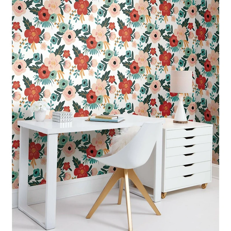 RoomMates Poppy Floral Peel & Stick Wallpaper