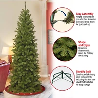 7 ft. Unlit North Valley Spruce Pencil Artificial Christmas Tree