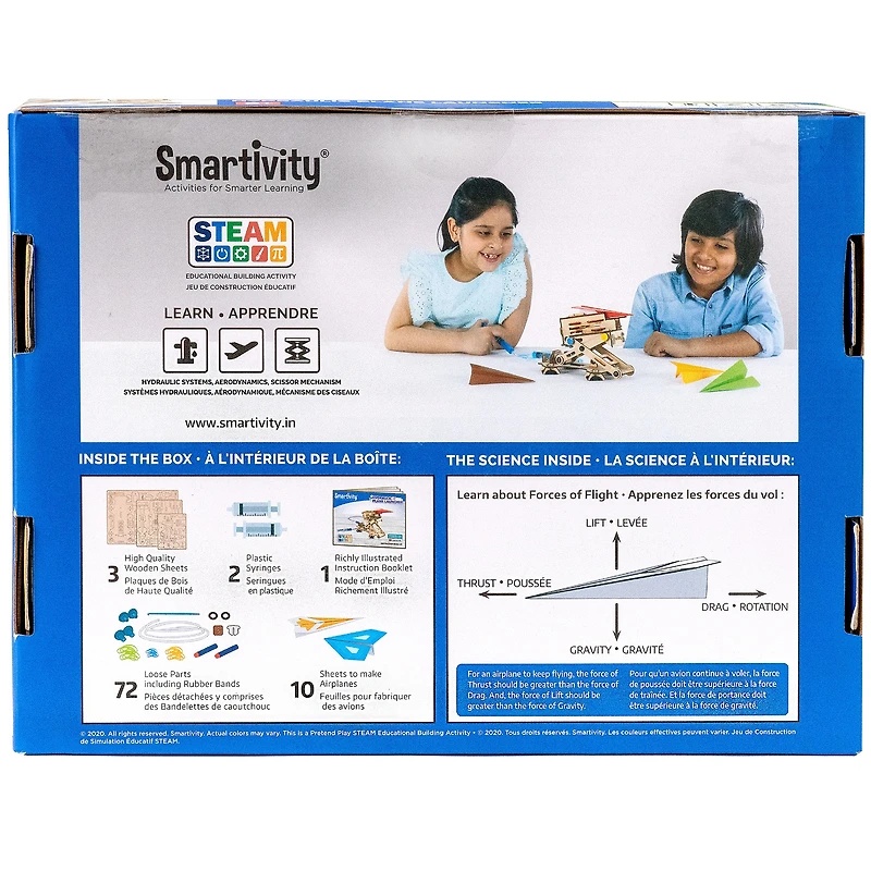 Elenco® Smartivity® Hydraulic Plane Launcher Wooden Model Engineering STEM Learning Toy