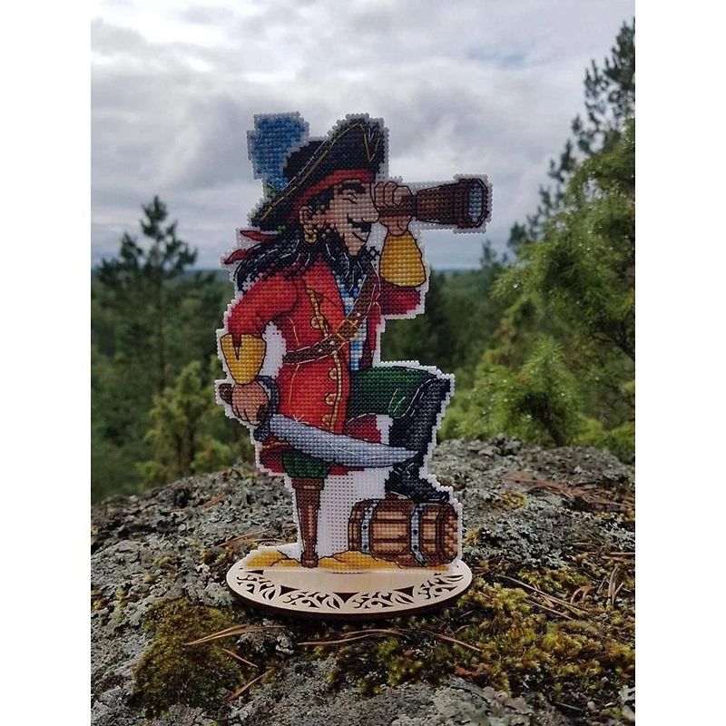 MP Studia Brave Pirate Plastic Canvas Counted Cross Stitch Kit