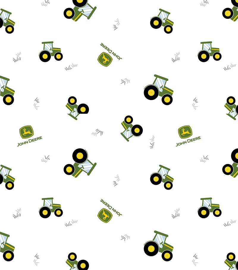 John Deere® Nursery Tractor Toss Cotton Fabric
