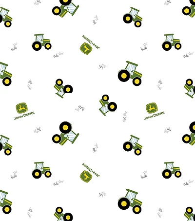 John Deere® Nursery Tractor Toss Cotton Fabric