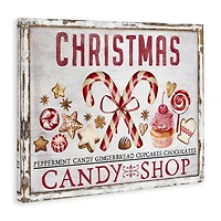 Stupell Industries Candy Shop Christmas Canvas Wall Art