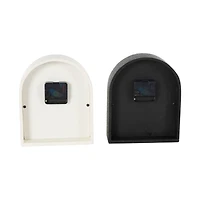 8.75" Textured Decorative Clock with Gold Accents Set