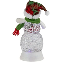LED Lighted Acrylic Snowman Christmas Snow Globe - 11"