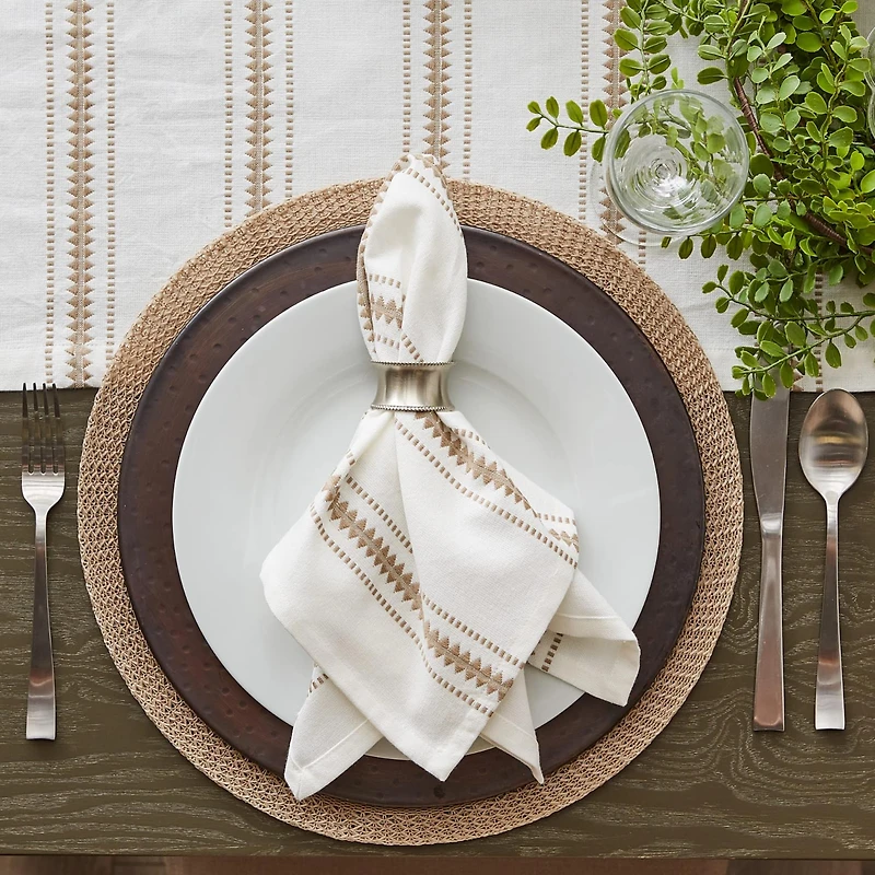 DII® Stone Zig Dobby Stripe Cloth Dinner Napkins, 6ct.