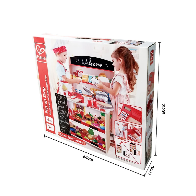 Hape Pop-Up Shop Kids Wooden Playcenter