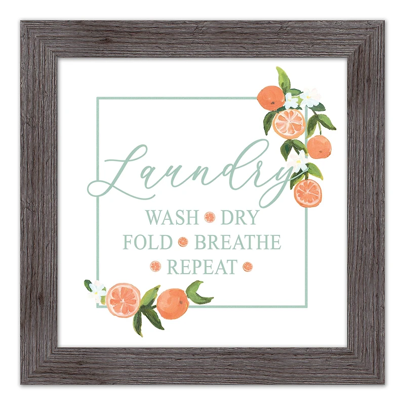 Citrus Laundry 16" x 16" Western Gray Framed Print