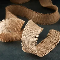 1.5'' x 3yd. Fringe Burlap Ribbon by Celebrate It®