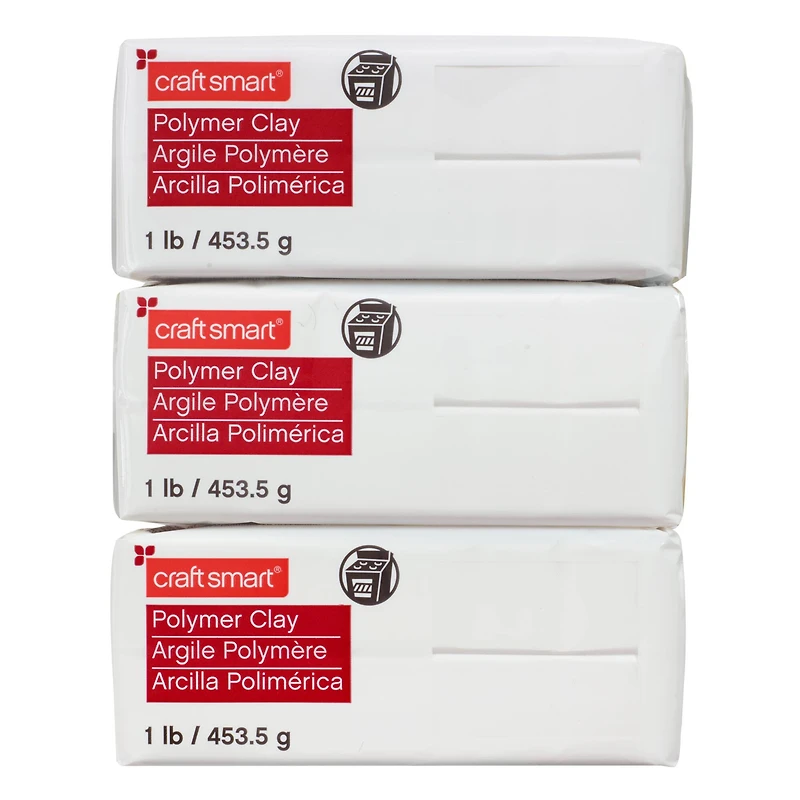 6 Pack: 3lb. White Oven-Bake Polymer Clay by Craft Smart®