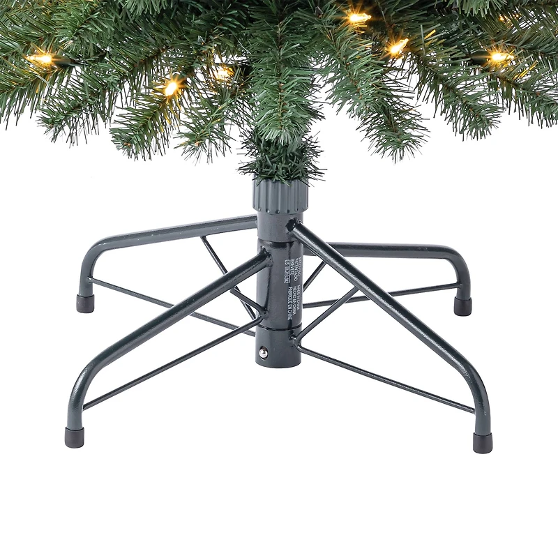 7ft. Pre-Lit Pencil Artificial Christmas Tree, Warm White Mini LED Lights by Ashland®