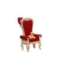 6" Yellow Puppy on Red Tufted Chair Tabletop Décor by Ashland®