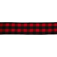 2.5" x 20ft. Red & Black Buffalo Check Wired Ribbon by Celebrate It®