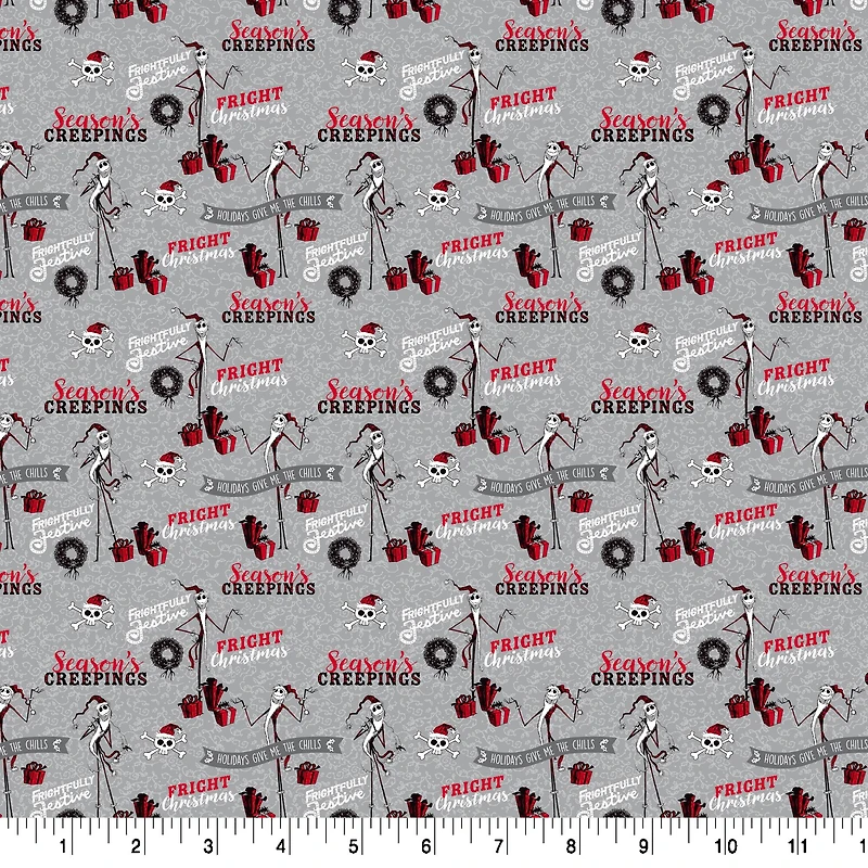 Nightmare Before Christmas Season's Creepings Cotton Fabric