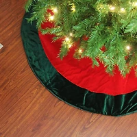 60" Red & Green Traditional Christmas Tree Skirt