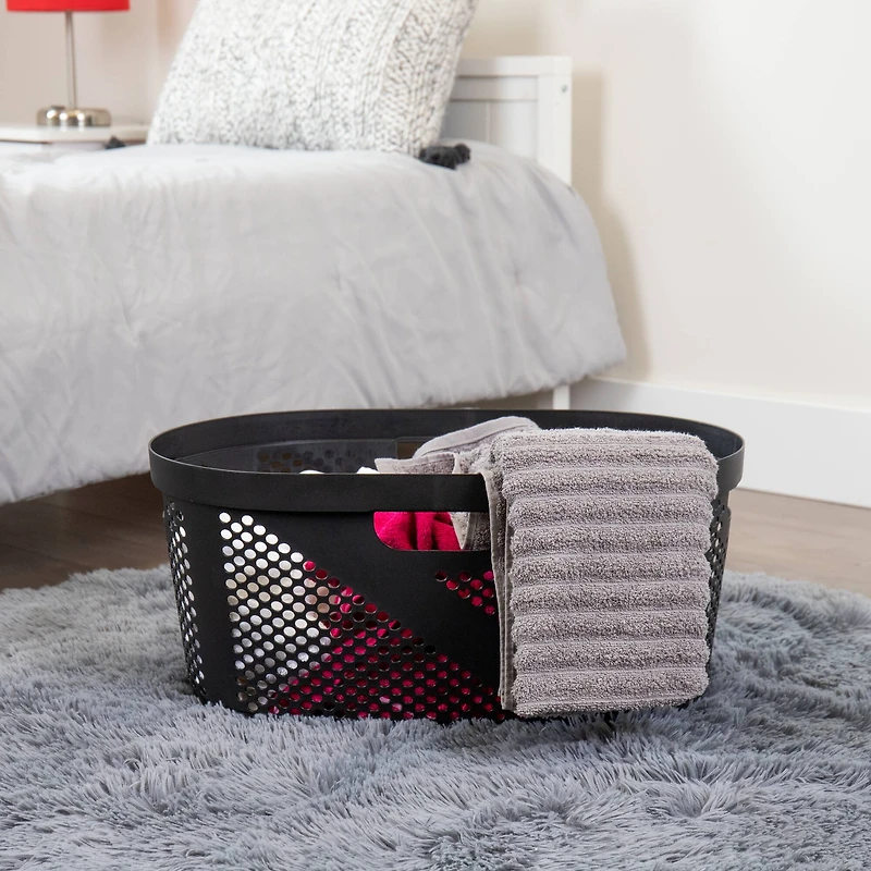 Mind Reader 40L Ventilated Laundry Basket with Cut Out Handles