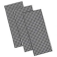 DII® Black Check Heavyweight Dishtowel & Dishcloth Set